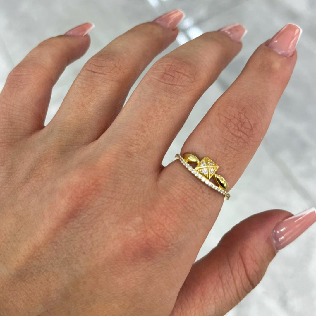 Zirkonia Duo Goldring