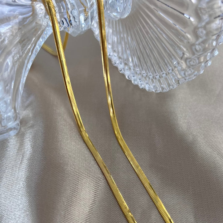 Fischgräten Goldkette