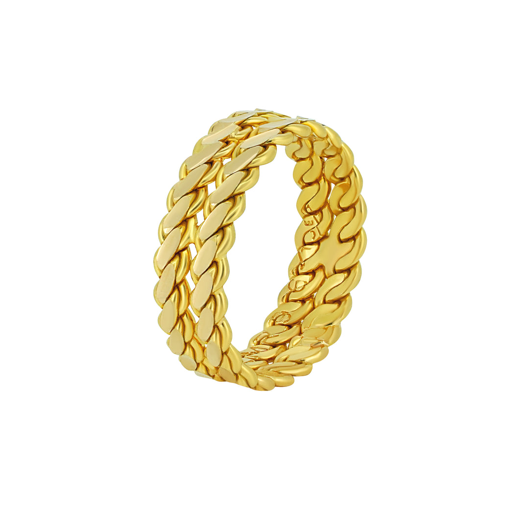 Zweireihiger Burma Goldring