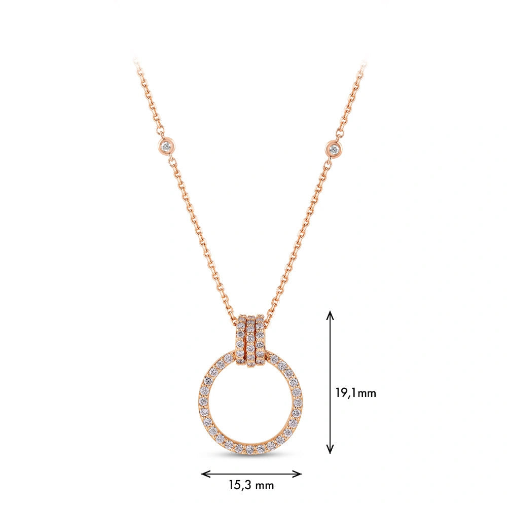 Design Diamant Anhänger mit Halskette 0.35 ct