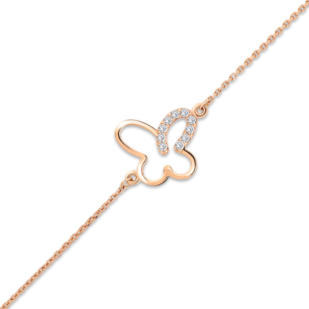 Schmetterling Diamant Armband 0.07 ct