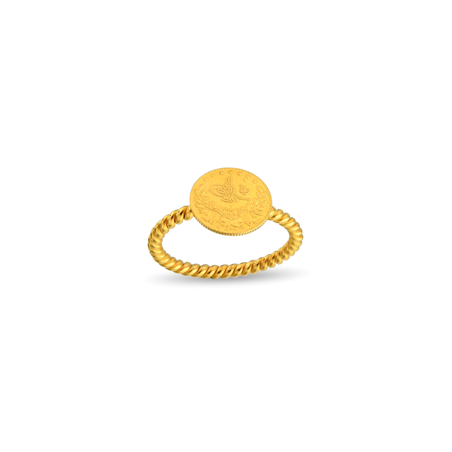 2-REIHIGER BURMA MIT ÇEYREK-GOLDMÜNZE GOLDRING