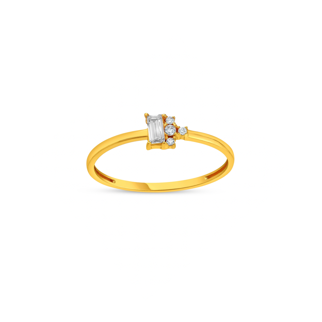 GOLDRING MIT BAGUETTE-DETAIL