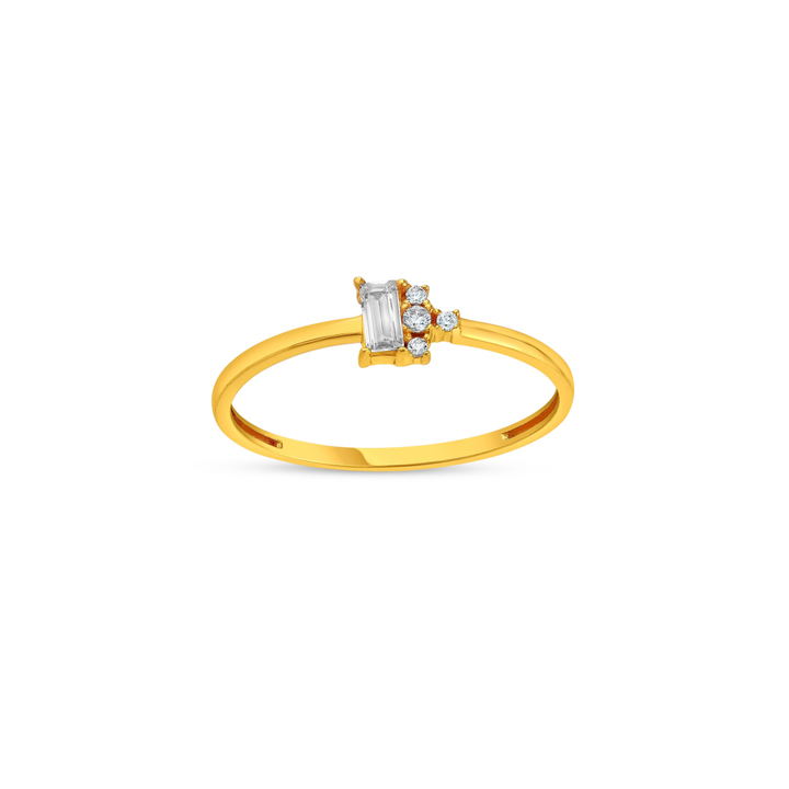 GOLDRING MIT BAGUETTE-DETAIL