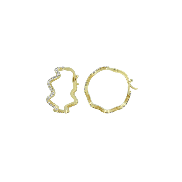 Kleine Zick Zack Goldcreolen