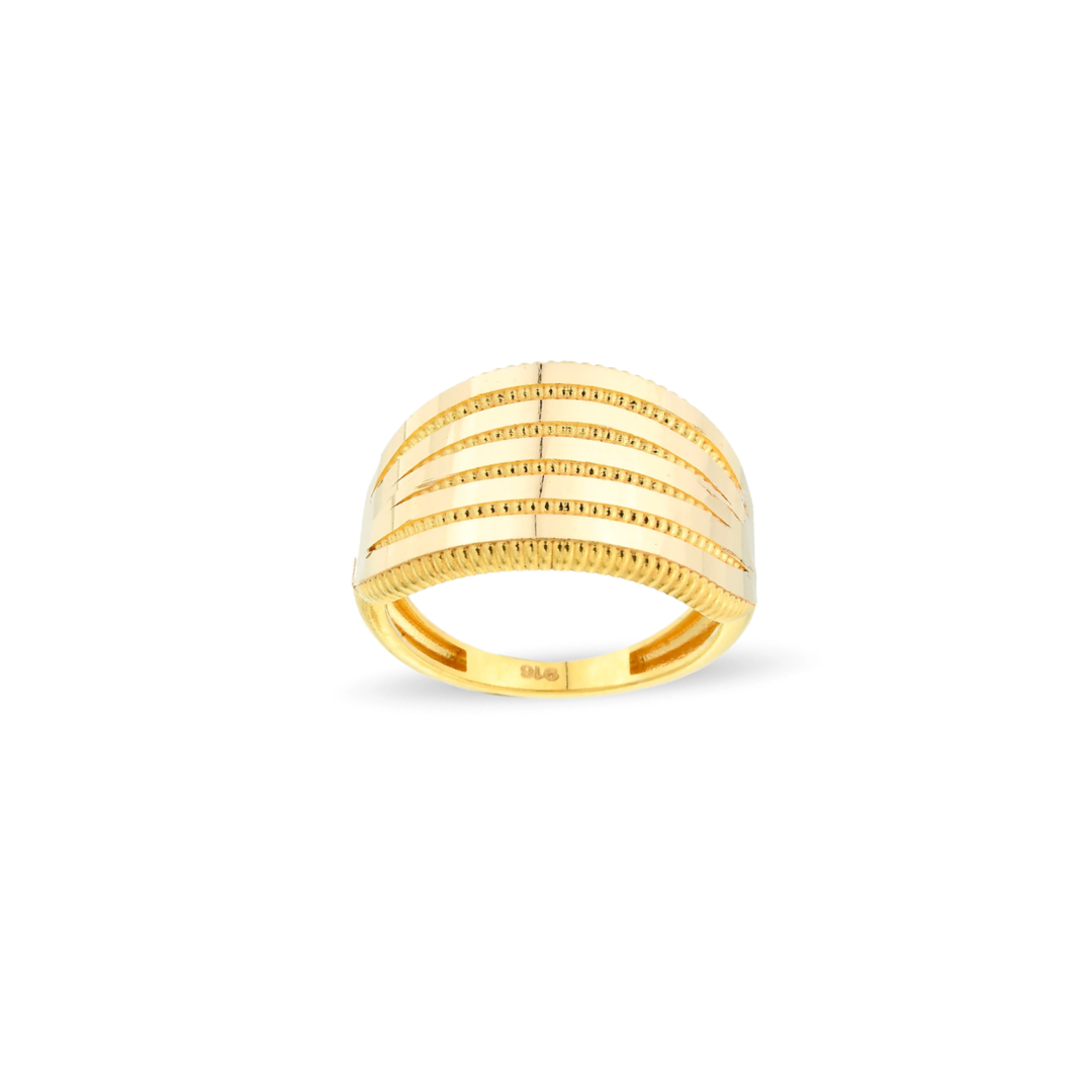 ÇİZGİLİ KABURGA GOLD RING