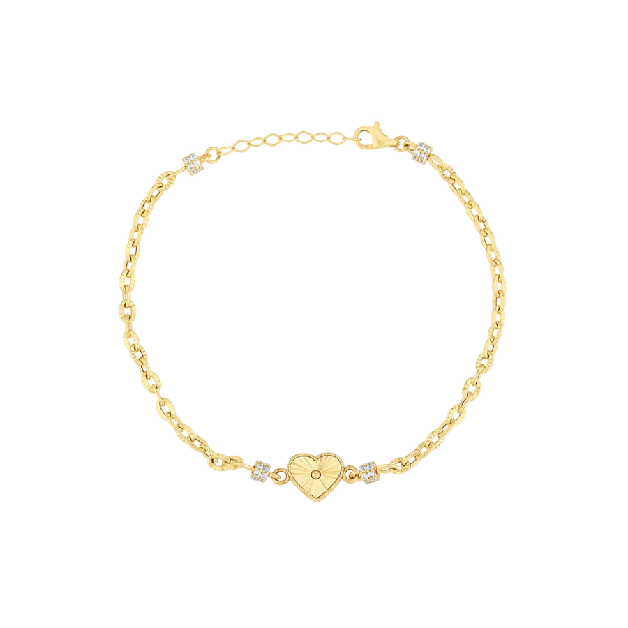 HERZ ZIRKONIA GOLDARMBAND