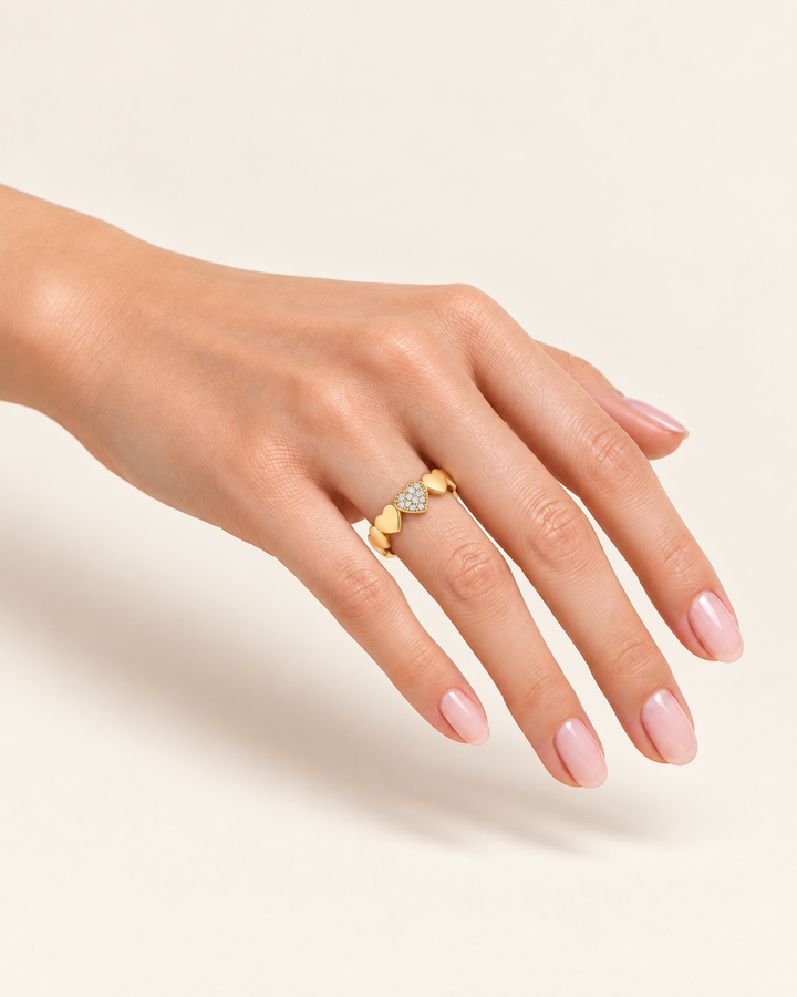 ZIRCONIA HEART RING