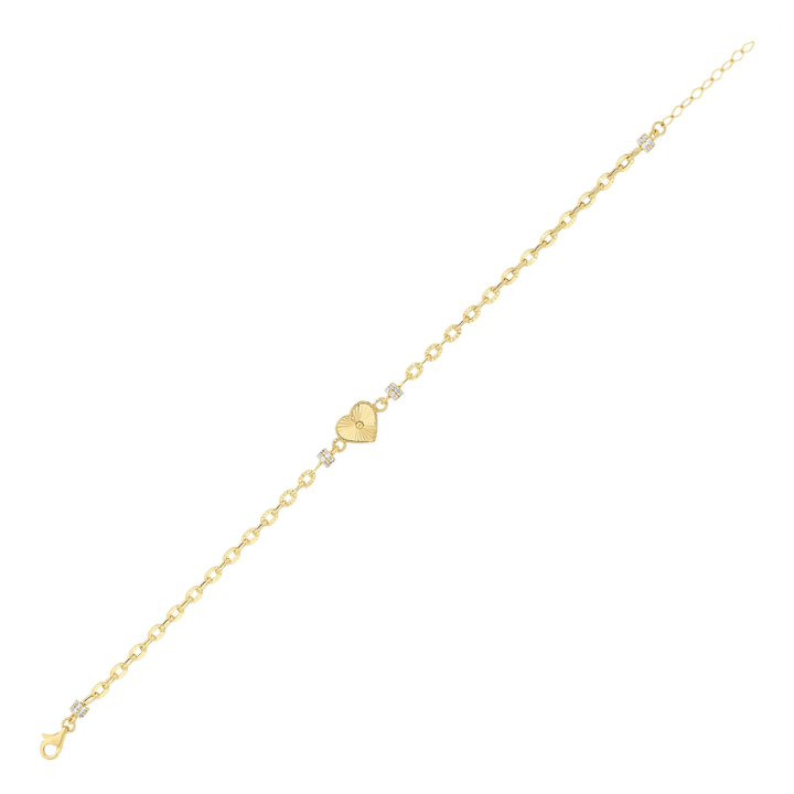 HERZ ZIRKONIA GOLDARMBAND