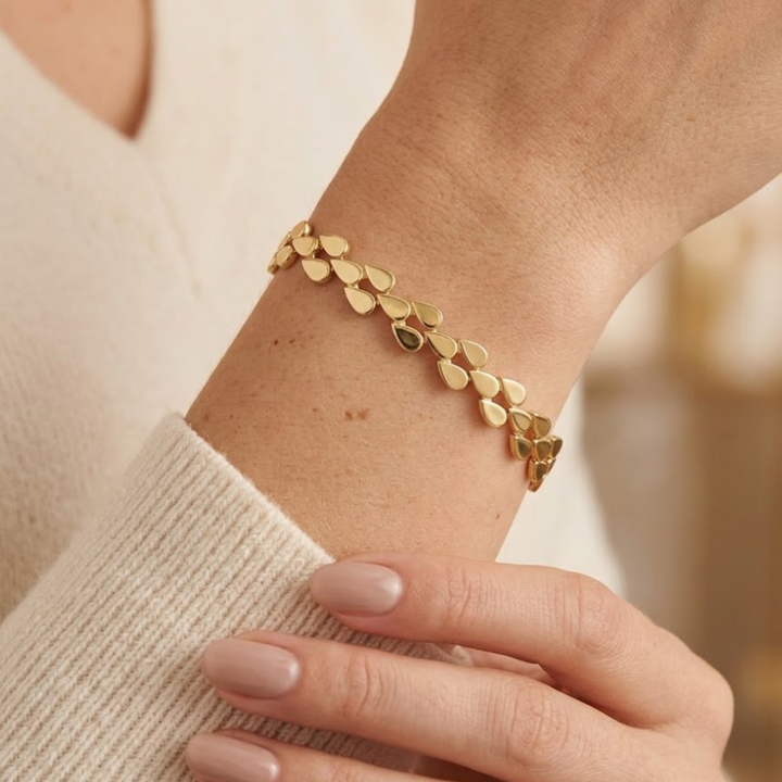 TROPFEN DESIGN GOLDARMBAND