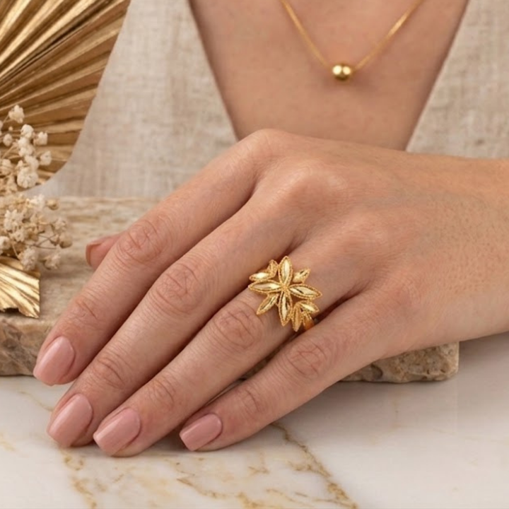 FILIGRANES BLATTMOTIV GOLDRING