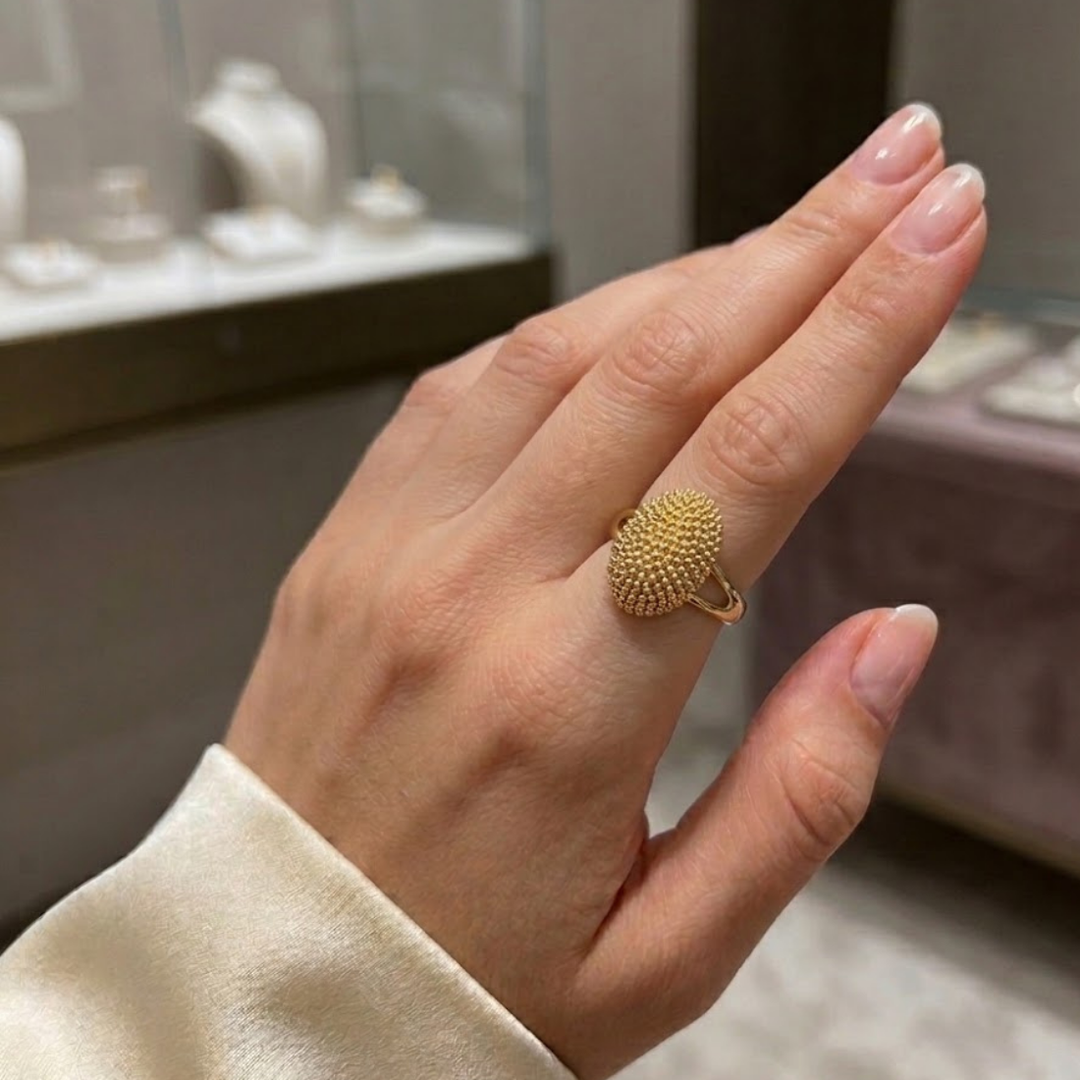 STATEMENT-RING MIT KUGELDESIGN