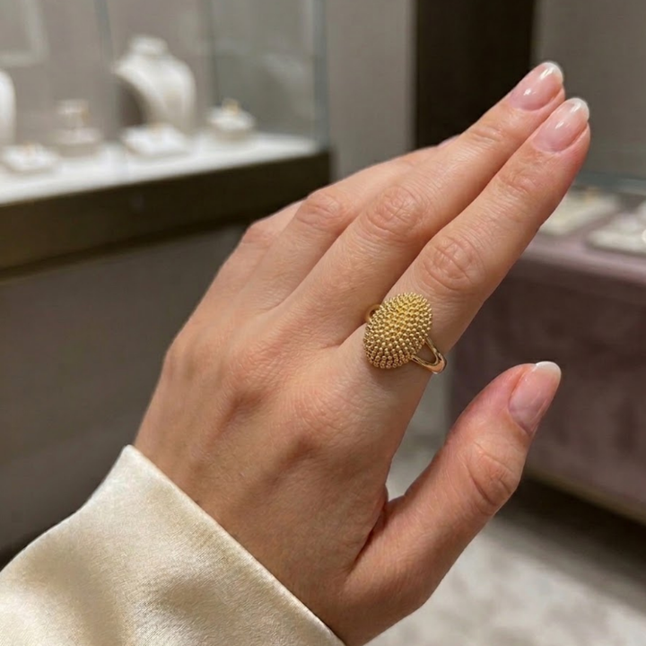 STATEMENT-RING MIT KUGELDESIGN