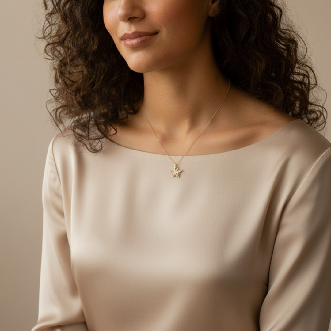 Schneeflocke Goldkette