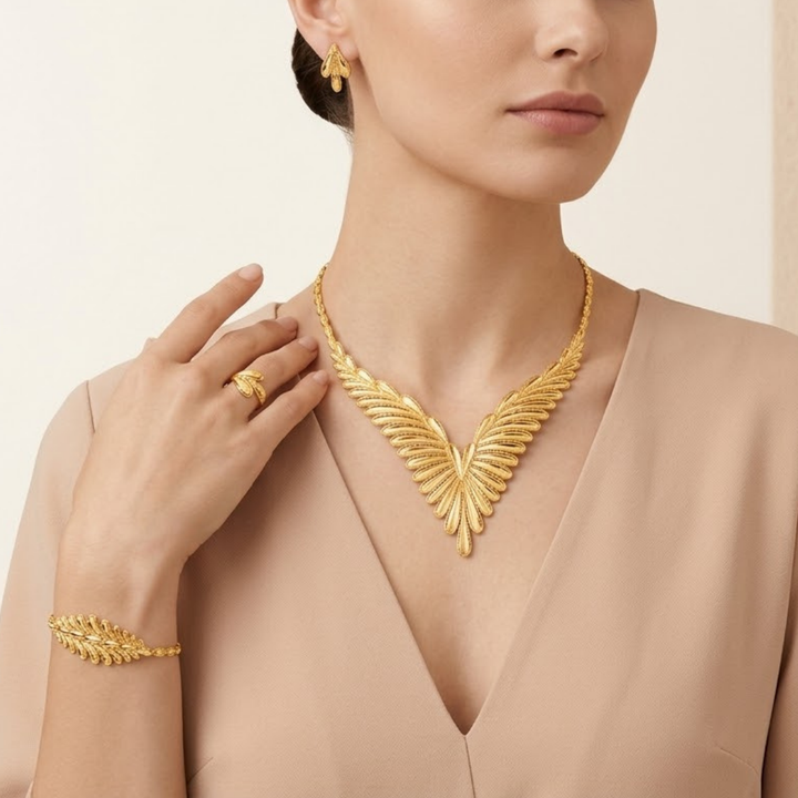 ENGELSFLÜGEL GOLDSCHMUCK-SET