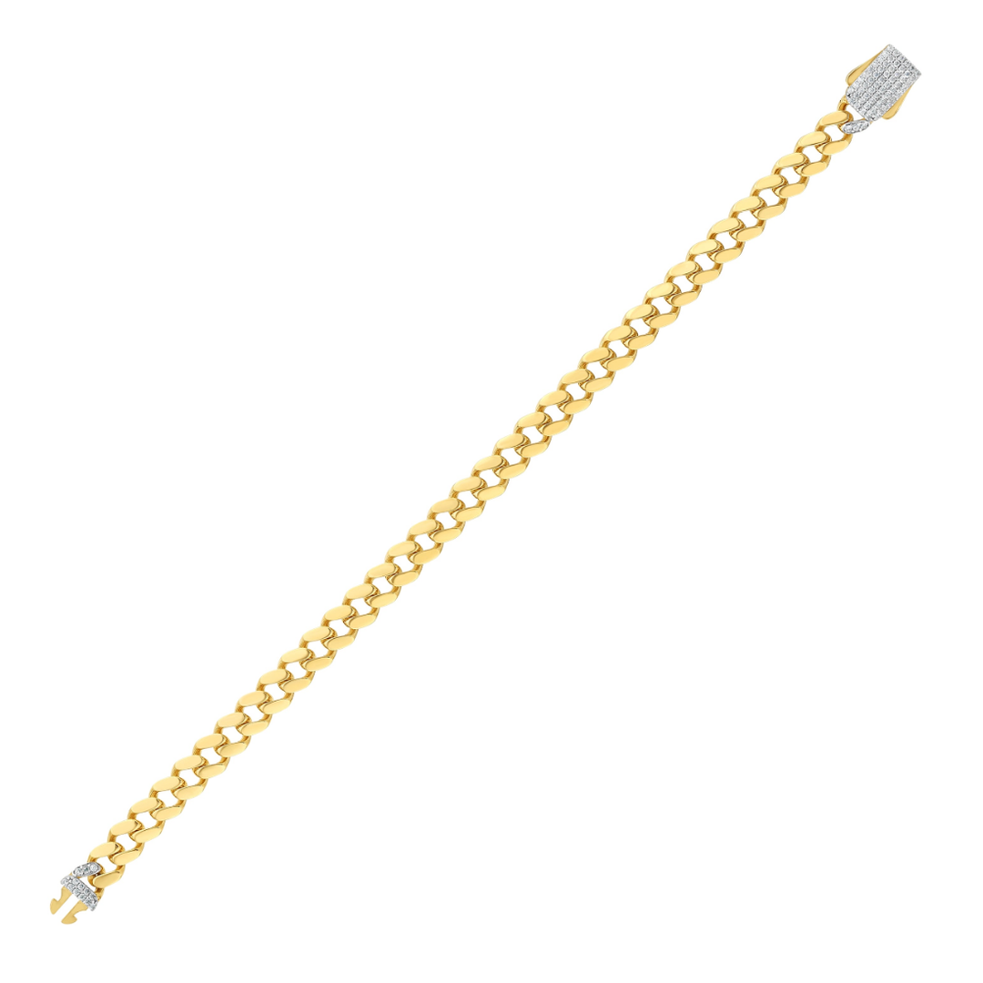 ZIRKONIA VERSCHLUSS PANZER GOLDARMBAND