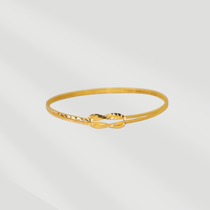 Ask Dügümü Mattgold Armreif