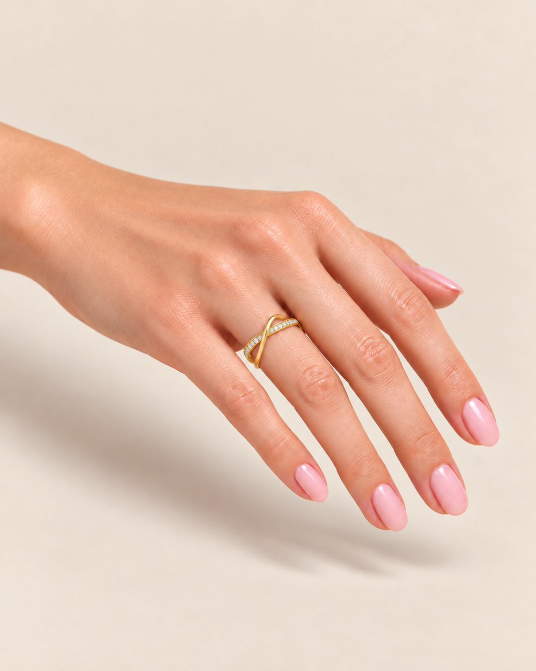 INTERTWINED CUBIC ZIRCONIA RING