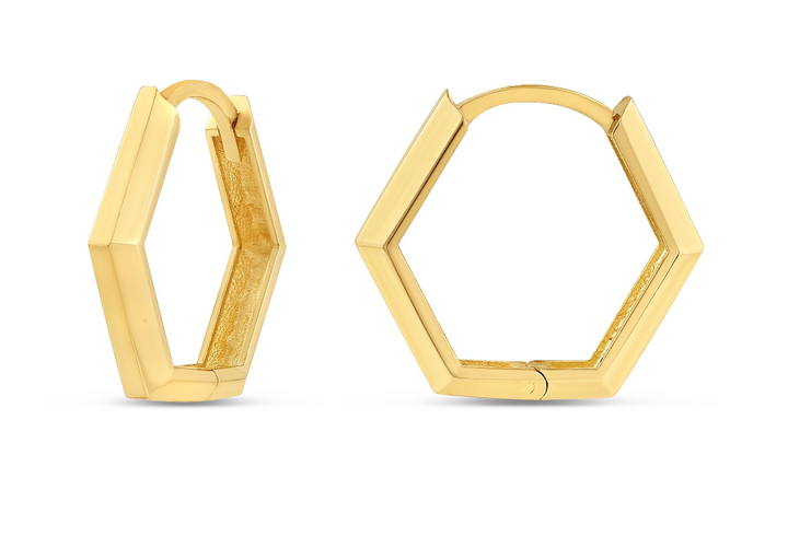 HEXAGON GOLD CREOLEN