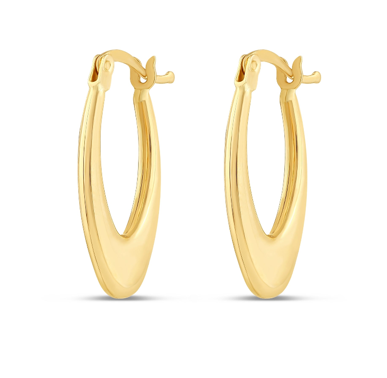 OVALE TROPFENFORM GOLD CREOLEN