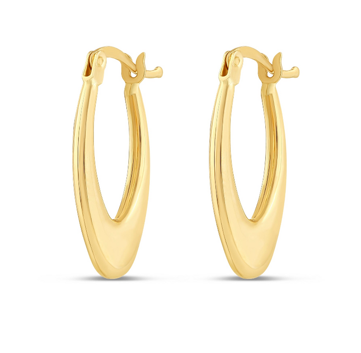 OVALE TROPFENFORM GOLD CREOLEN