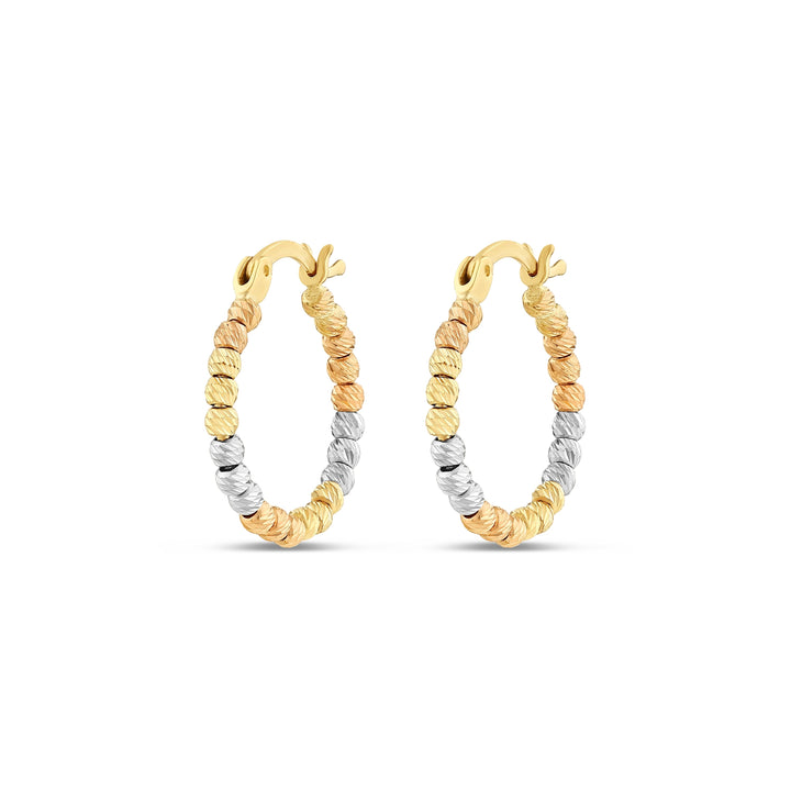 TRICOLOR DORIKA-CREOLEN MIT DIAMANTSCHLIFF