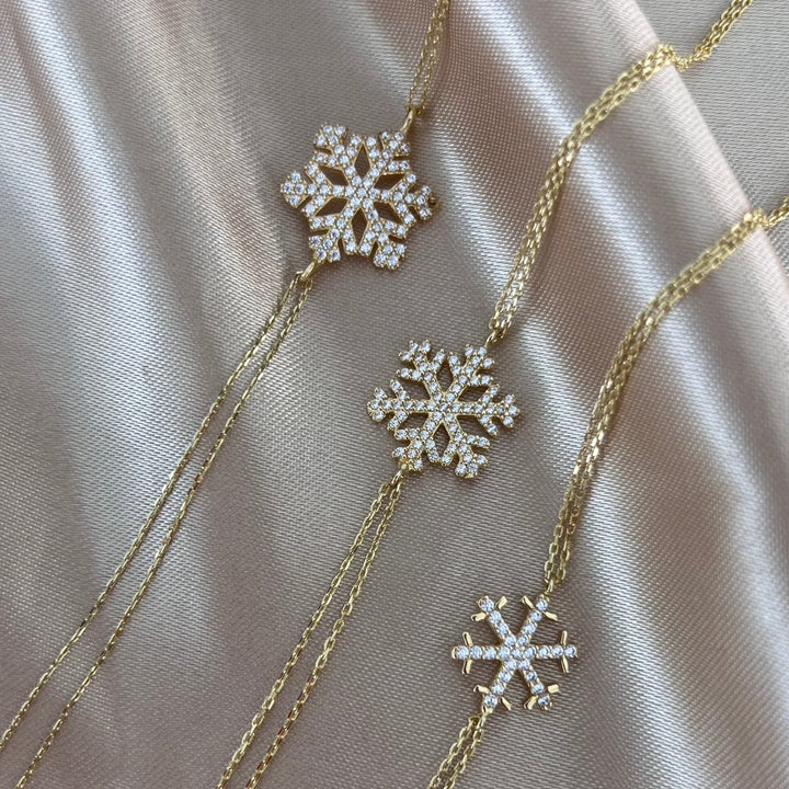 Schneeflocke Goldarmband
