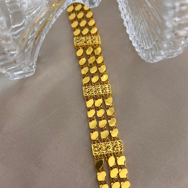 Dreireihiges Goldarmband