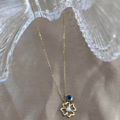 Kleeblatt Goldkette