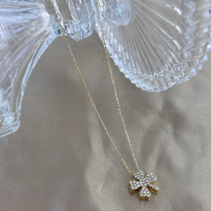 Kleeblatt Goldkette
