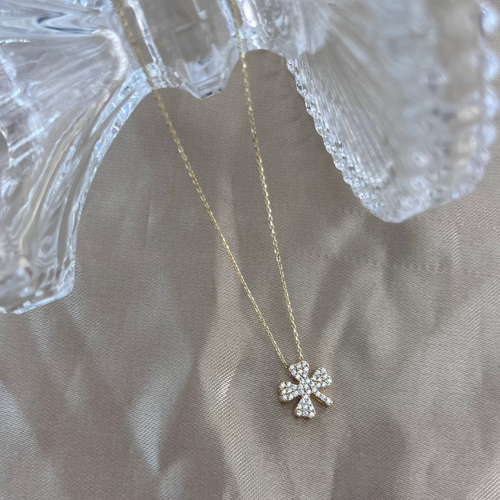 Kleeblatt Goldkette