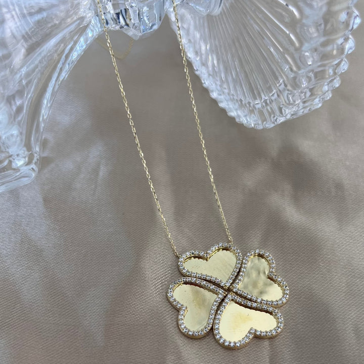 Kleeblatt Goldkette