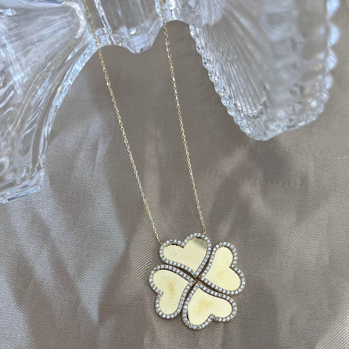 Kleeblatt Goldkette