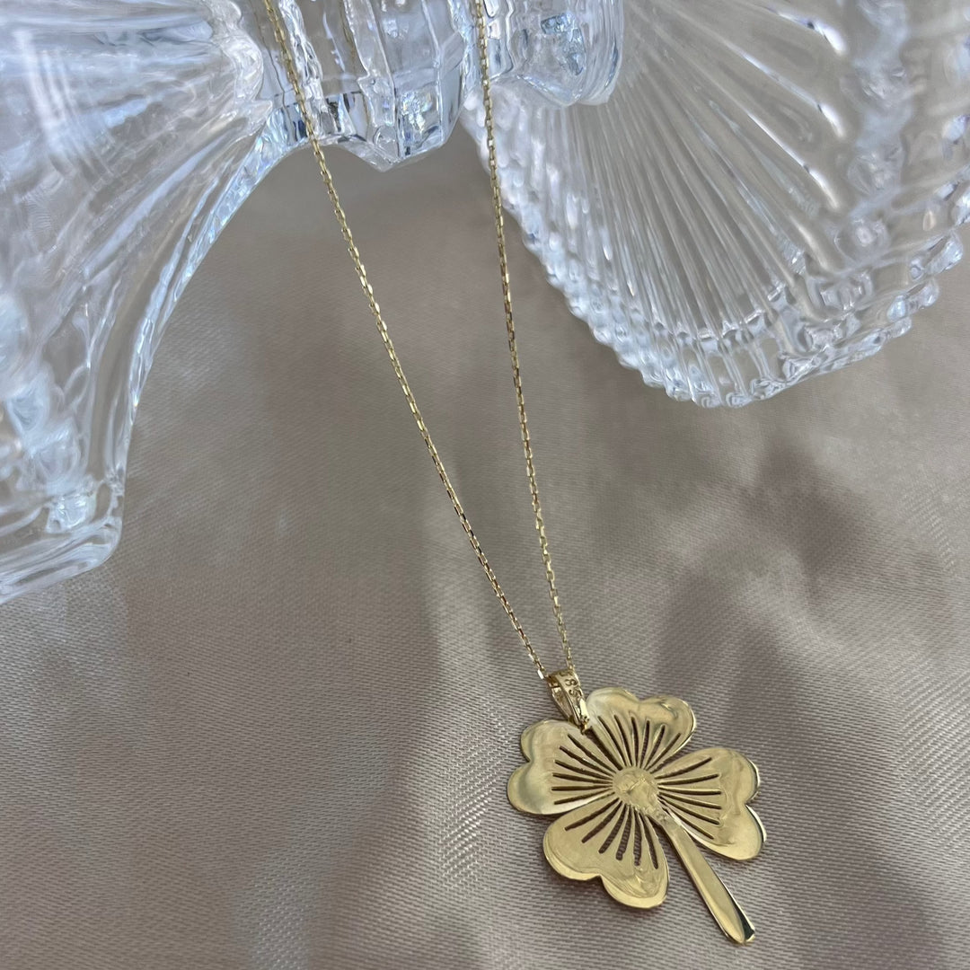 Kleeblatt Goldkette