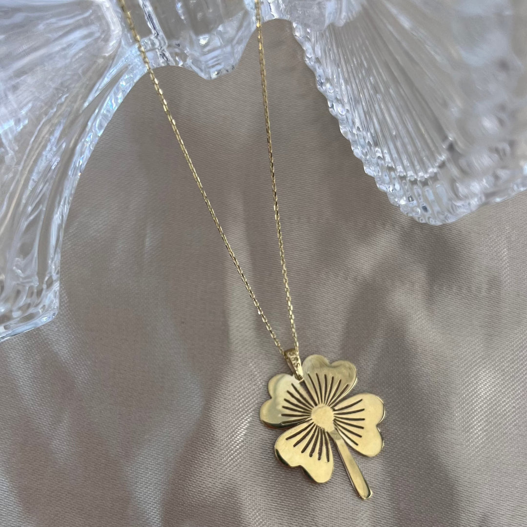 Kleeblatt Goldkette