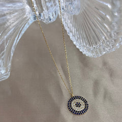 Blaues Auge Goldkette