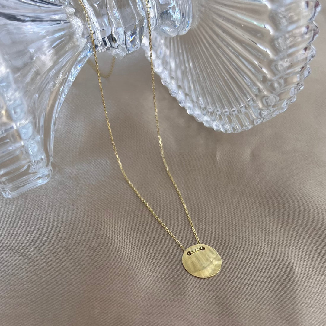 Mini Plättchengoldkette
