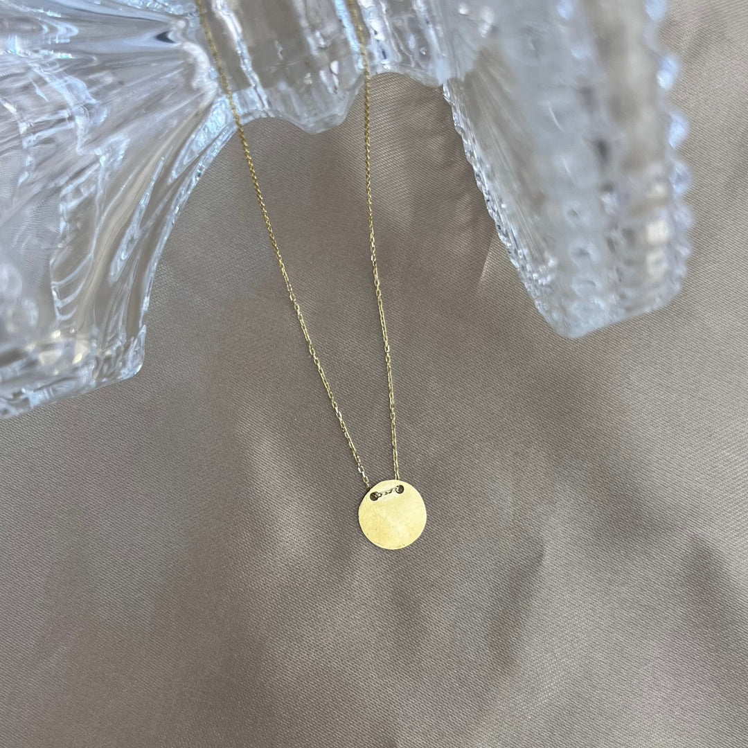 Mini Plättchengoldkette