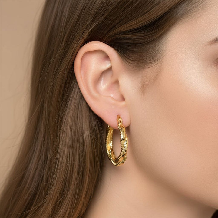 14K Gold Ohrringe 22g