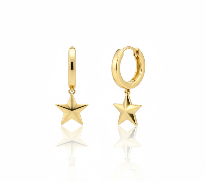 Sternen Goldohrringe