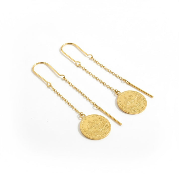 Hängende Reşat Goldohrringe